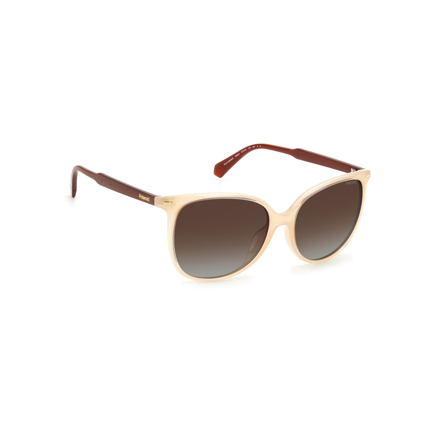 Polaroid PLD 4125/G/S Brown White Women's Polarized Sunglasses