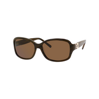 A pair of Kate Spade ANNIKA/S round shaped sunglasses with brown frame and lenses.
