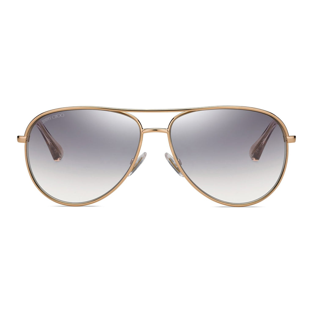 Jimmy Choo JEWLY Silver Gold Women's Sunglasses