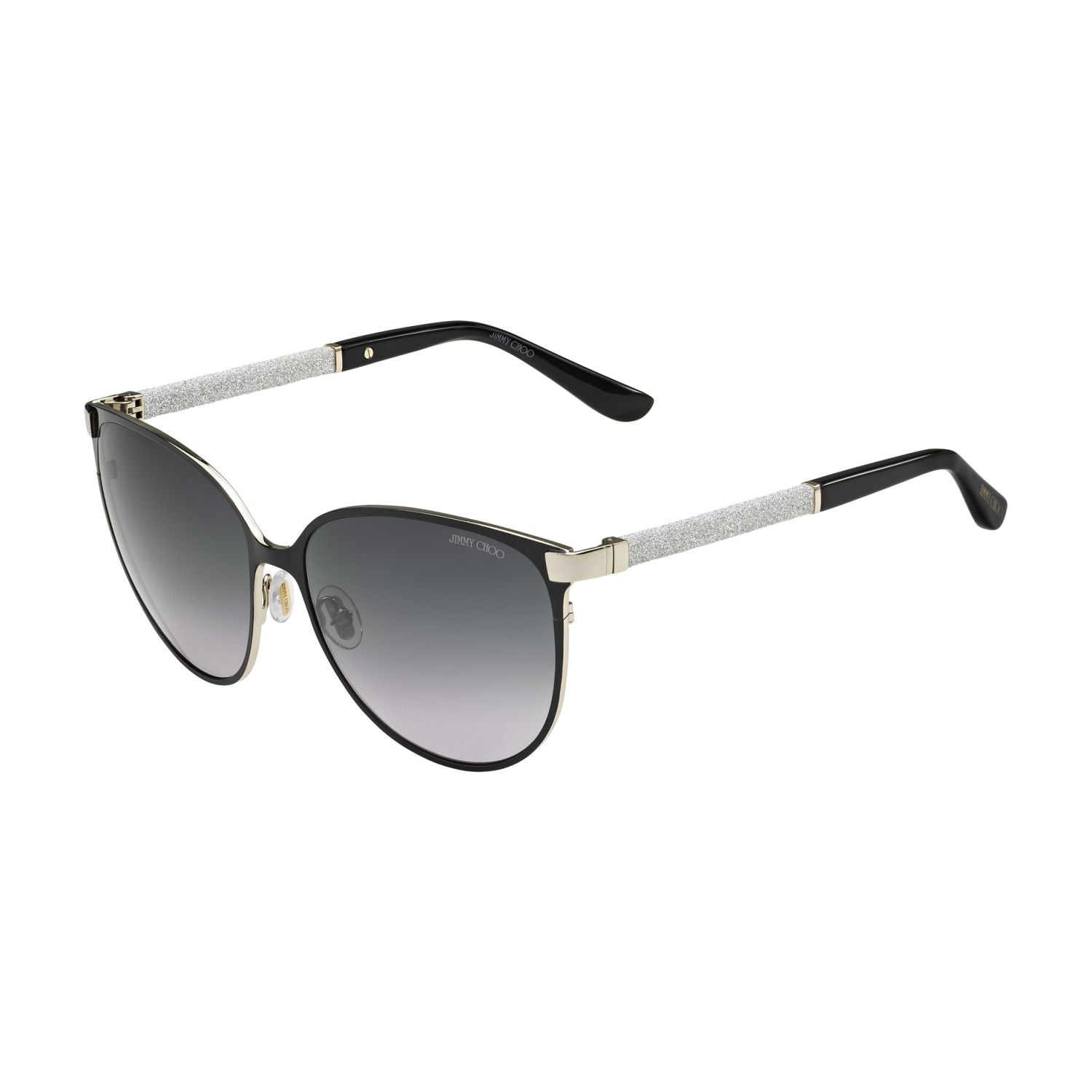 Jimmy Choo POSIE Grey Black Women's Sunglasses