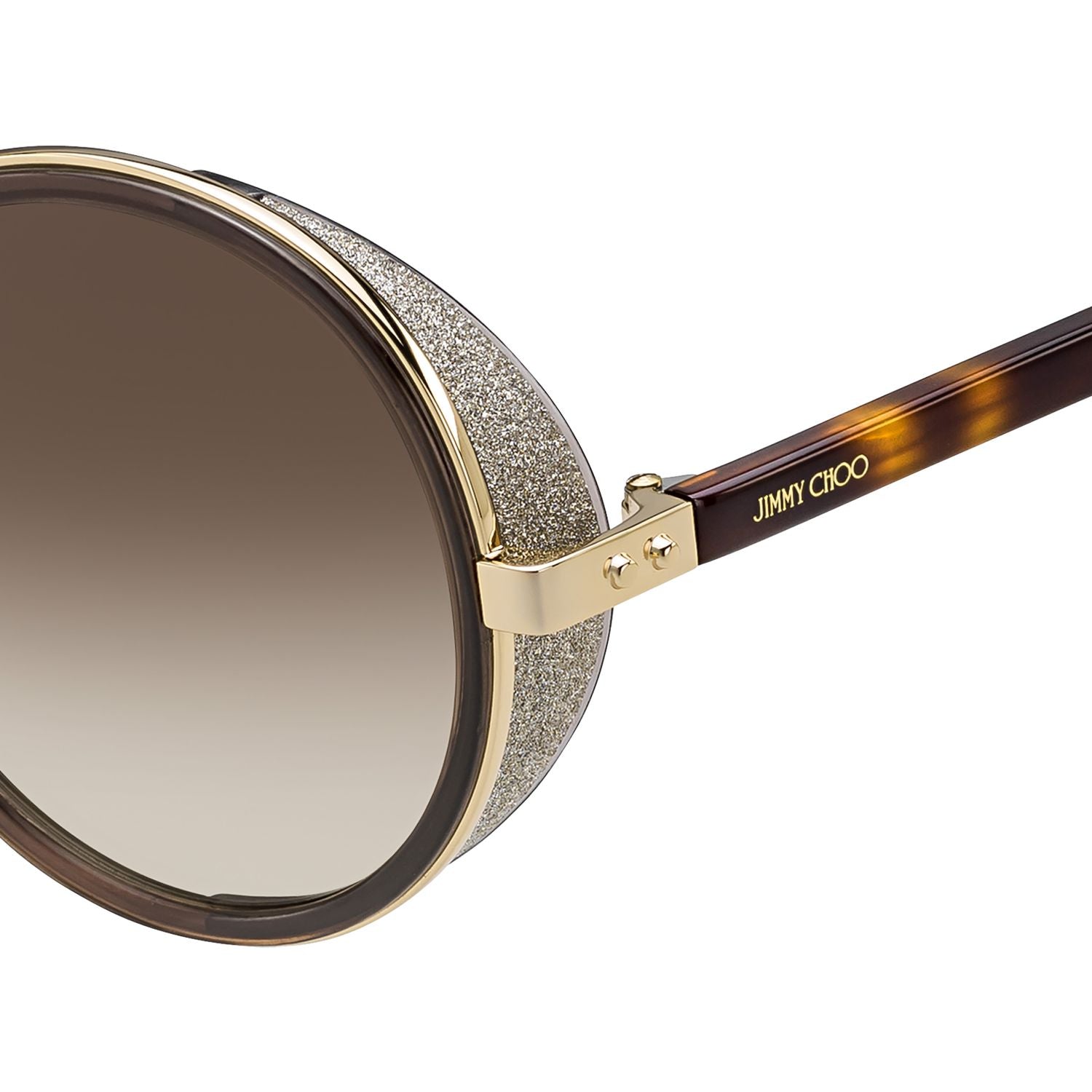 Jimmy Choo ANDIE Brown Gold Women's Sunglasses