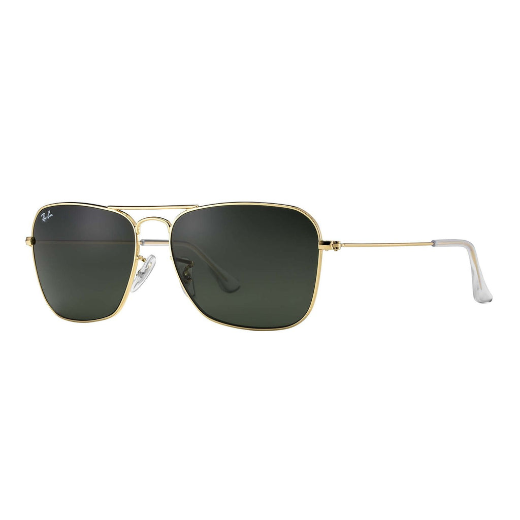 Ray Ban CARAVAN RB3136 Green Gold Unisex Sunglasses