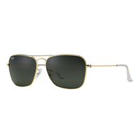 Ray Ban CARAVAN RB3136 Green Gold Unisex Sunglasses