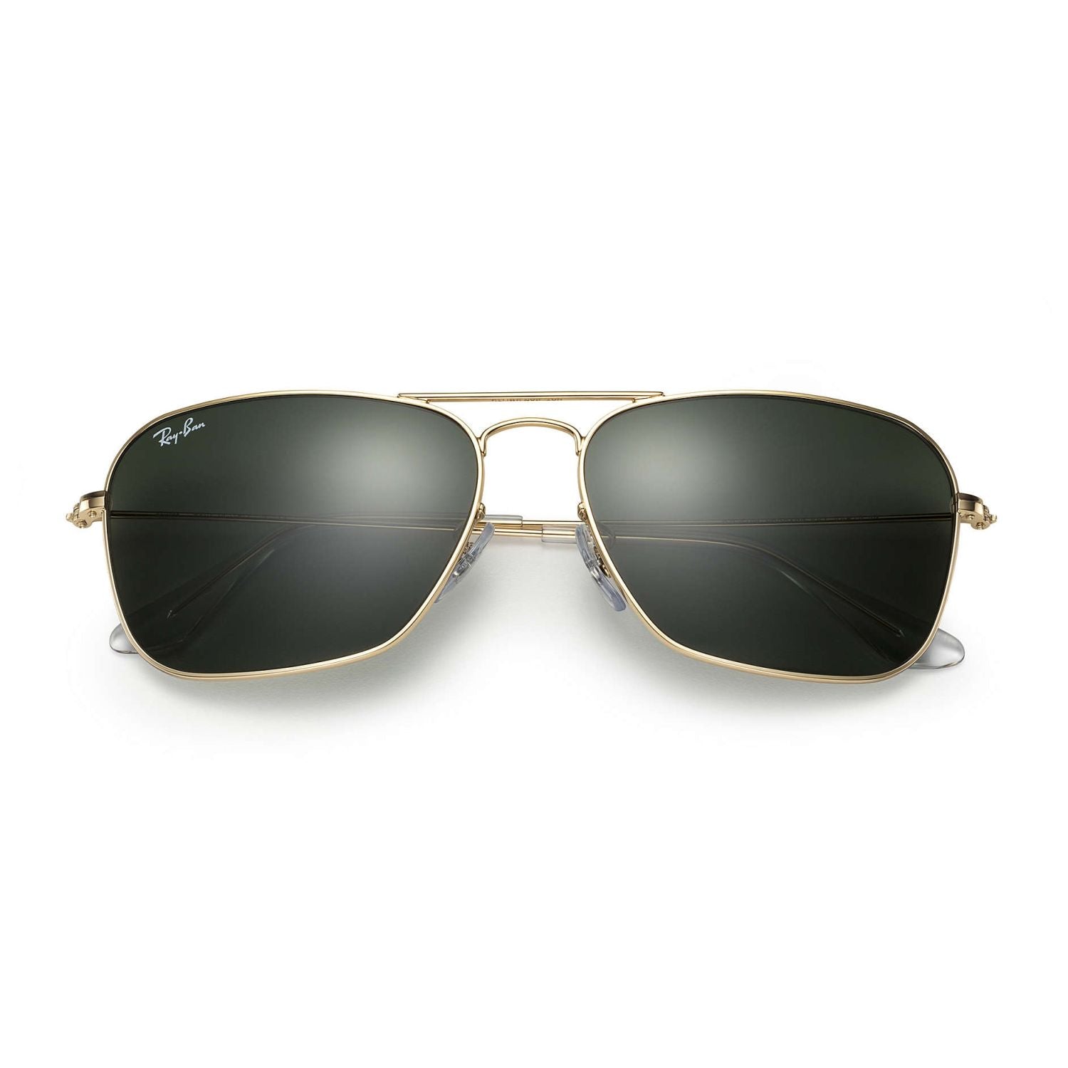 Ray Ban CARAVAN RB3136 Green Gold Unisex Sunglasses