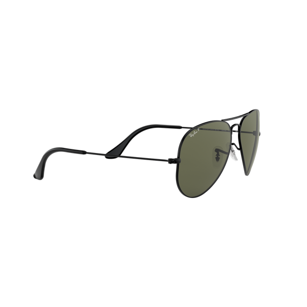 Ray Ban AVIATOR LARGE METAL RB3025 Black Unisex Polarized Sunglasses