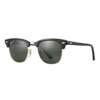 Ray Ban CLUBMASTER RB3016 Green Black Unisex Polarized Sunglasses