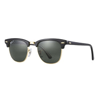 Ray Ban CLUBMASTER RB3016 Green Black Unisex Polarized Sunglasses