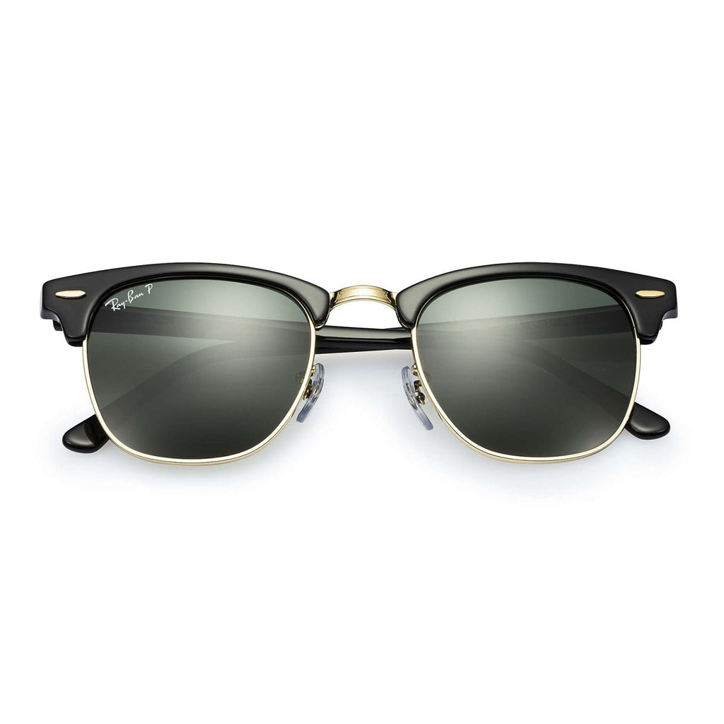 Ray Ban CLUBMASTER RB3016 Green Black Unisex Polarized Sunglasses
