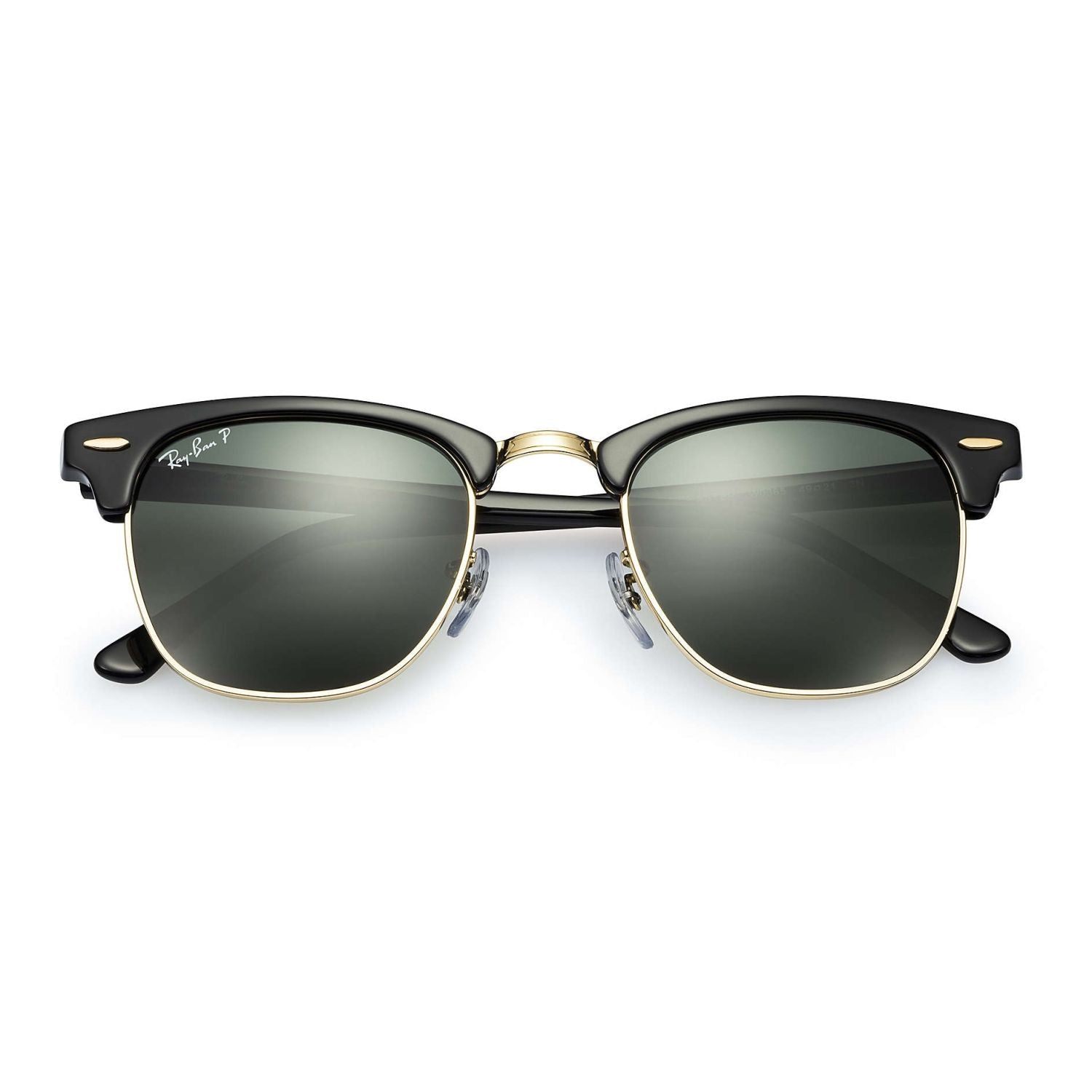 Ray Ban CLUBMASTER RB3016 Green Black Unisex Polarized Sunglasses