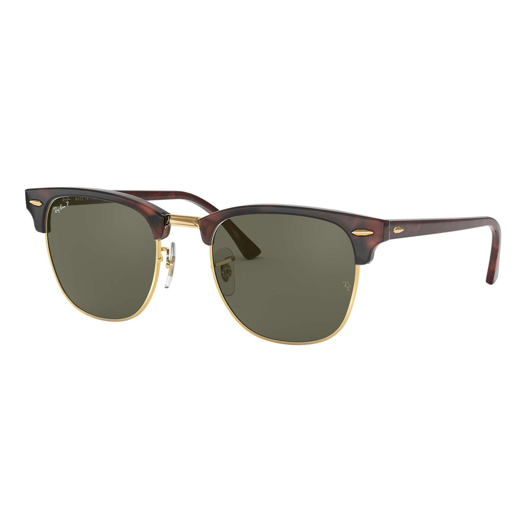 Ray Ban CLUBMASTER RB3016 Green Havana Unisex Polarized Sunglasses