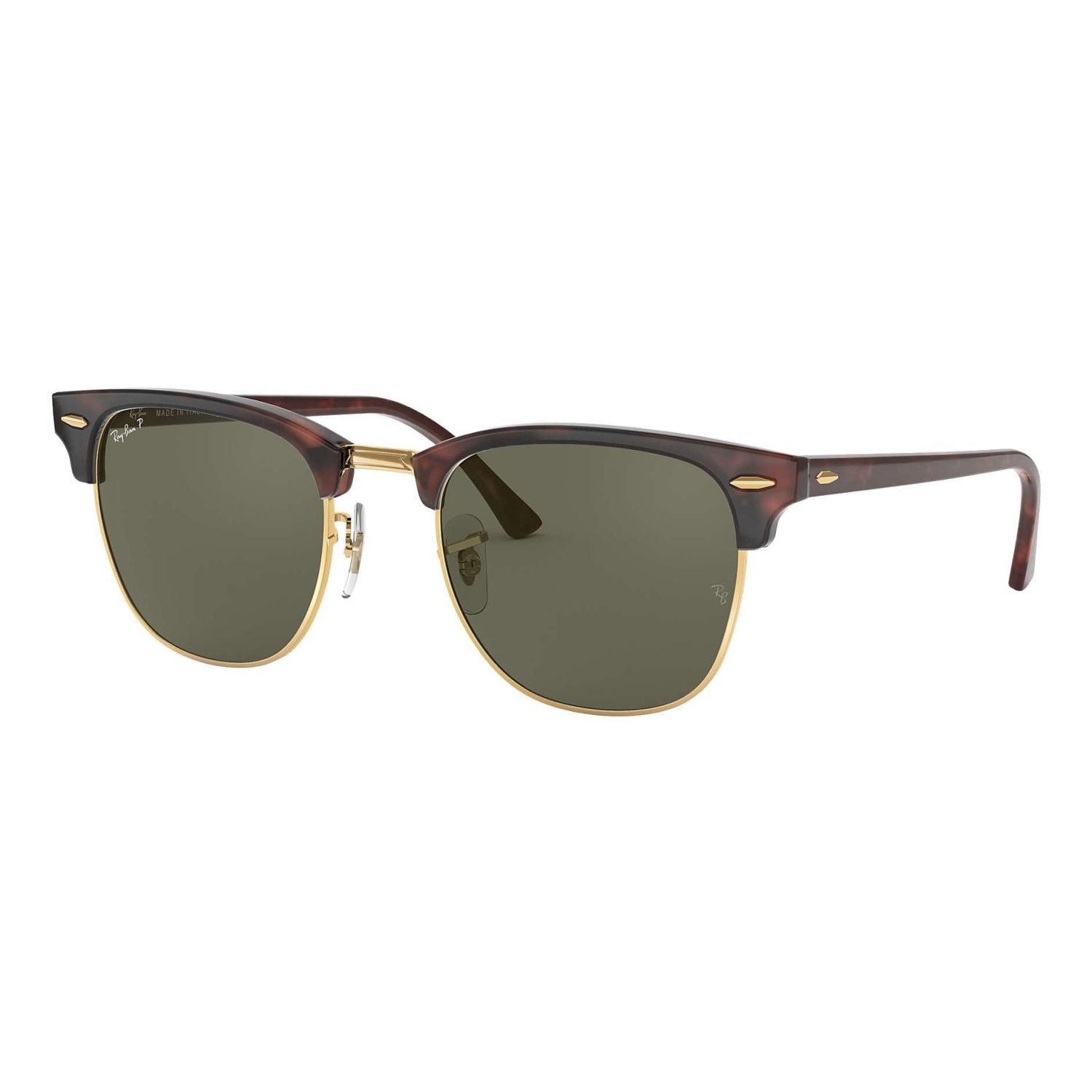 Ray Ban CLUBMASTER RB3016 Green Havana Unisex Polarized Sunglasses