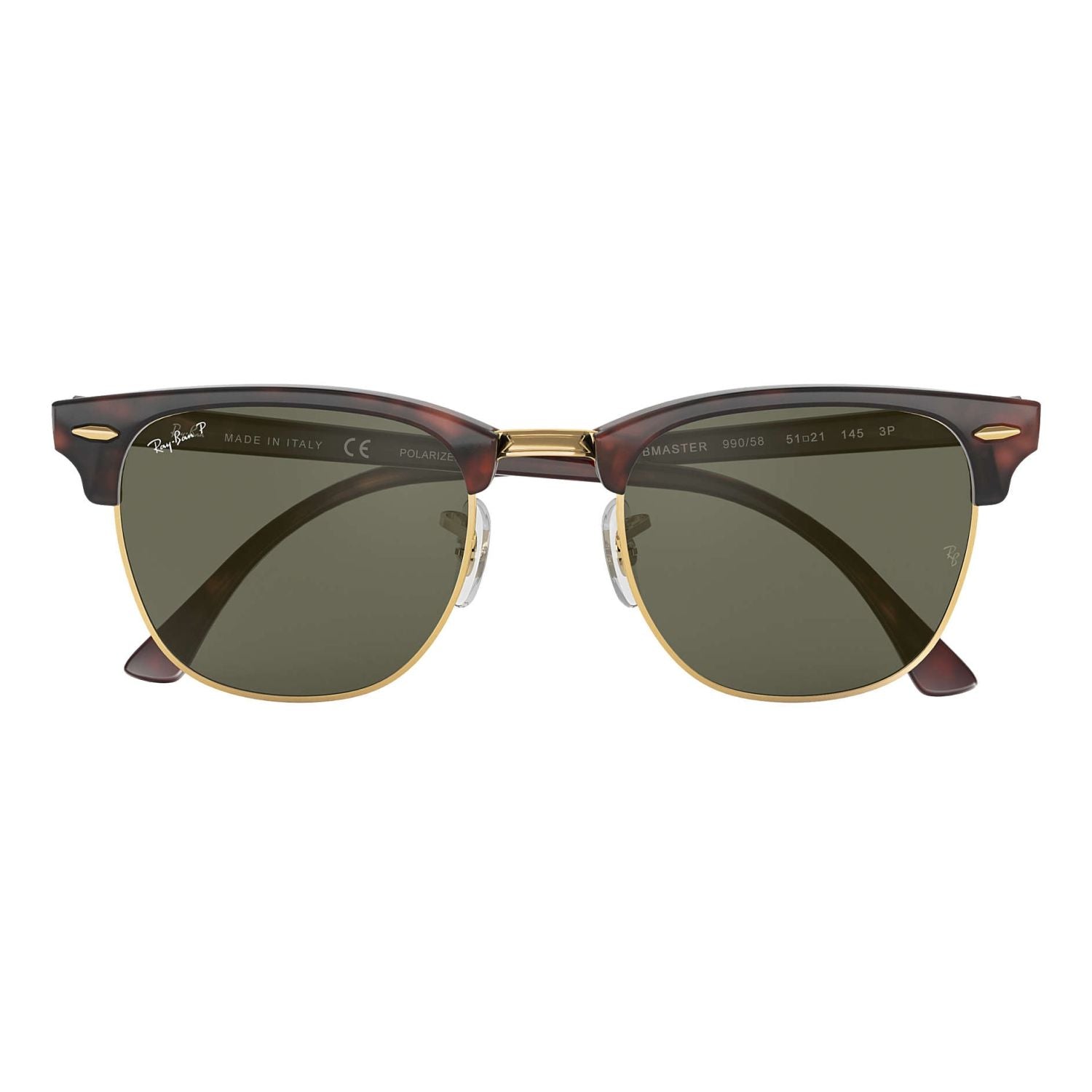 Ray Ban CLUBMASTER RB3016 Green Havana Unisex Polarized Sunglasses