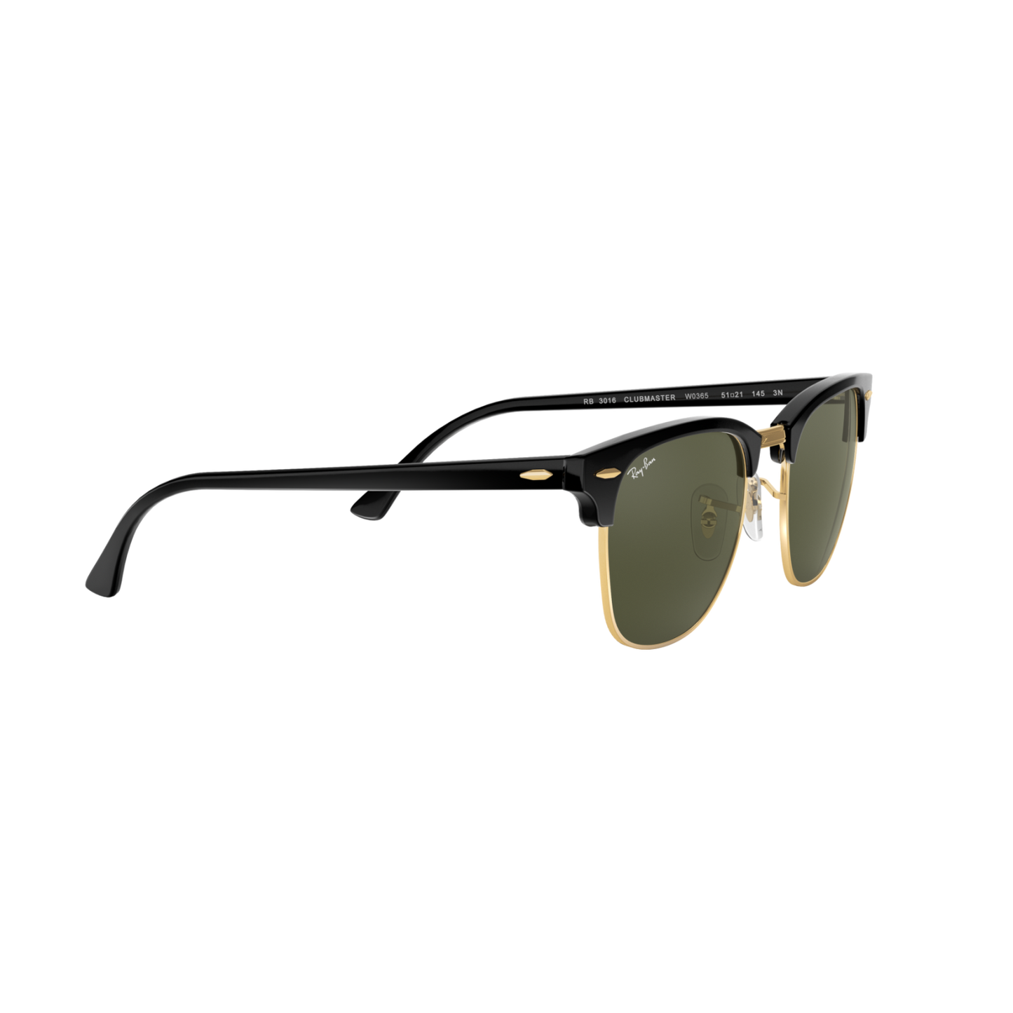 Ray Ban CLUBMASTER RB3016 Black Unisex Sunglasses