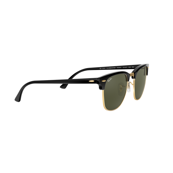 Ray Ban CLUBMASTER RB3016 Black Unisex Sunglasses