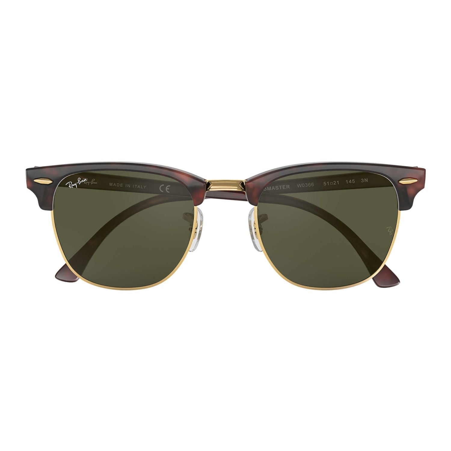 Ray Ban CLUBMASTER RB3016 Green Havana Unisex Sunglasses