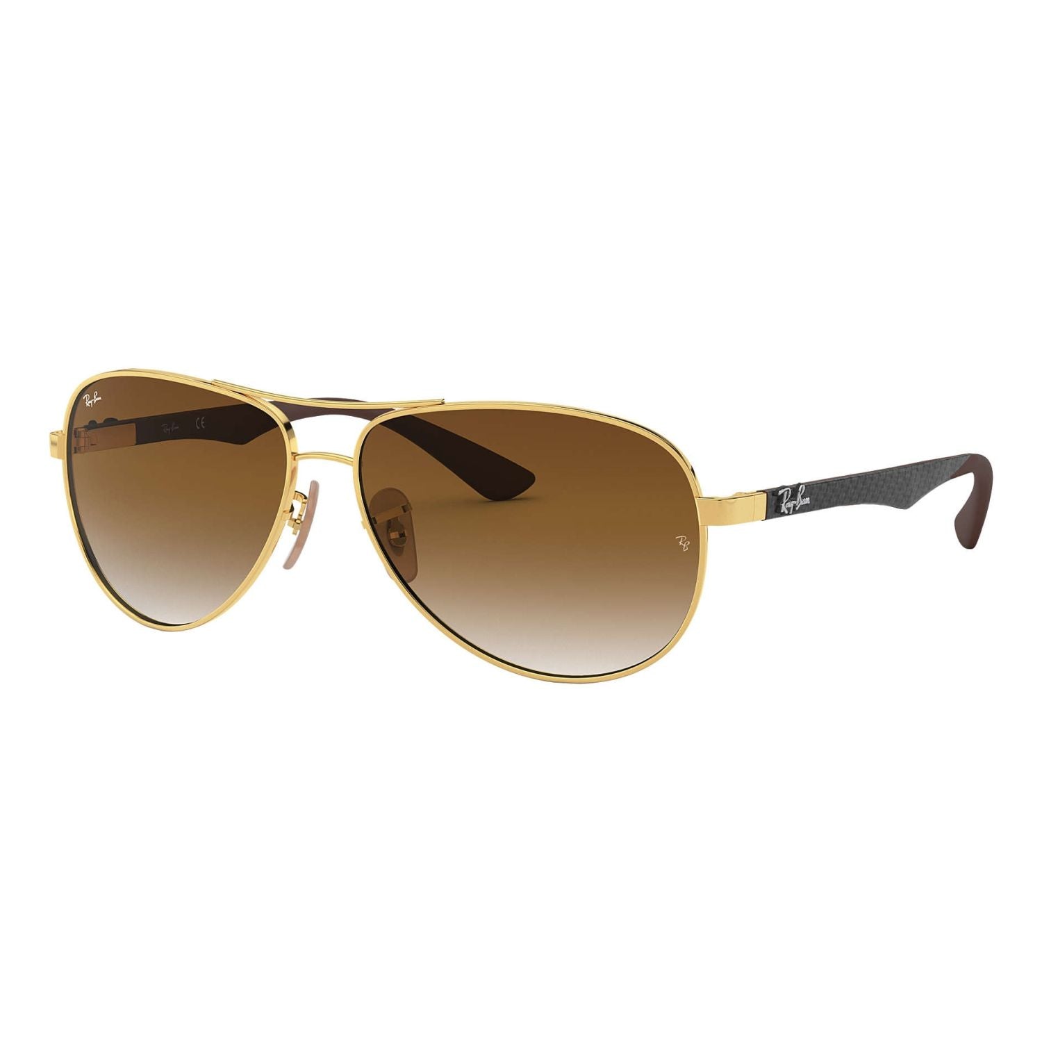 Ray Ban CARBON FIBRE RB8313 Brown Gold Men's Sunglasses
