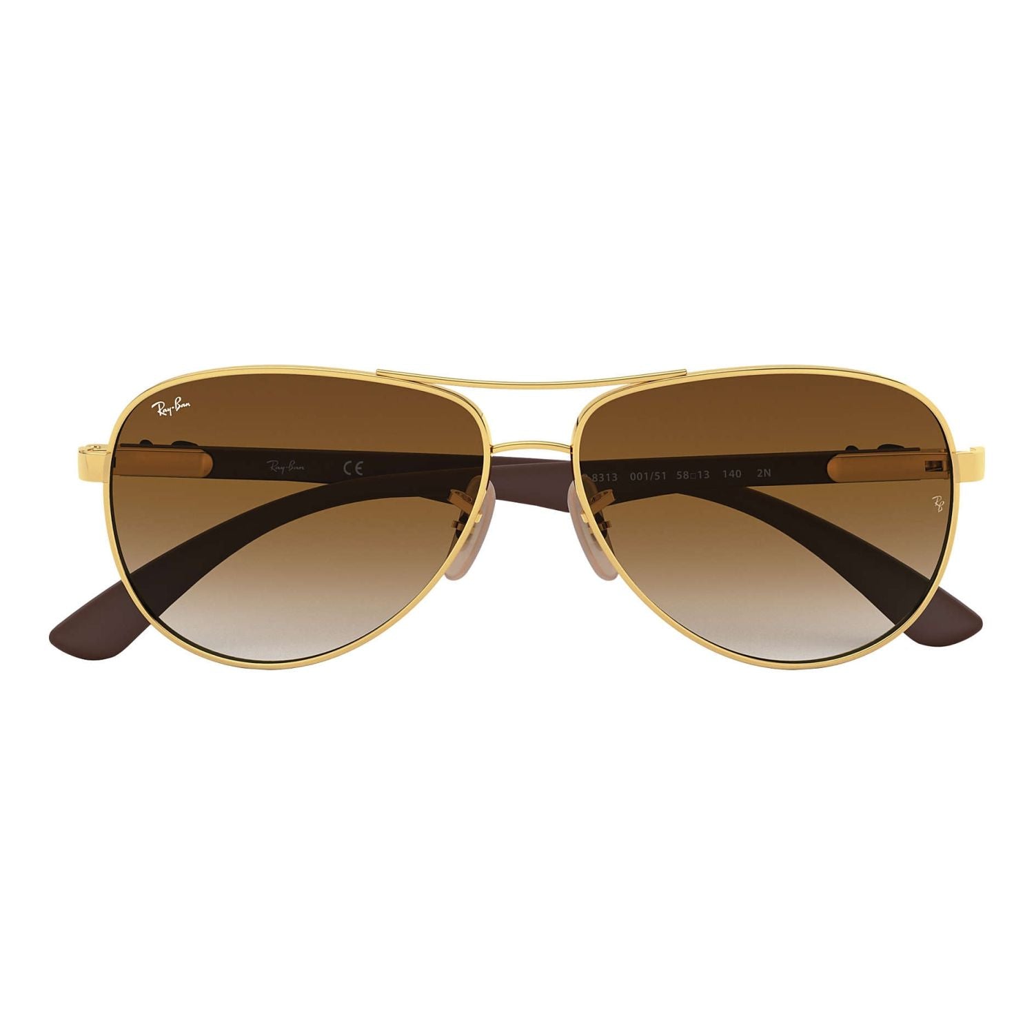 Ray Ban CARBON FIBRE RB8313 Brown Gold Men's Sunglasses