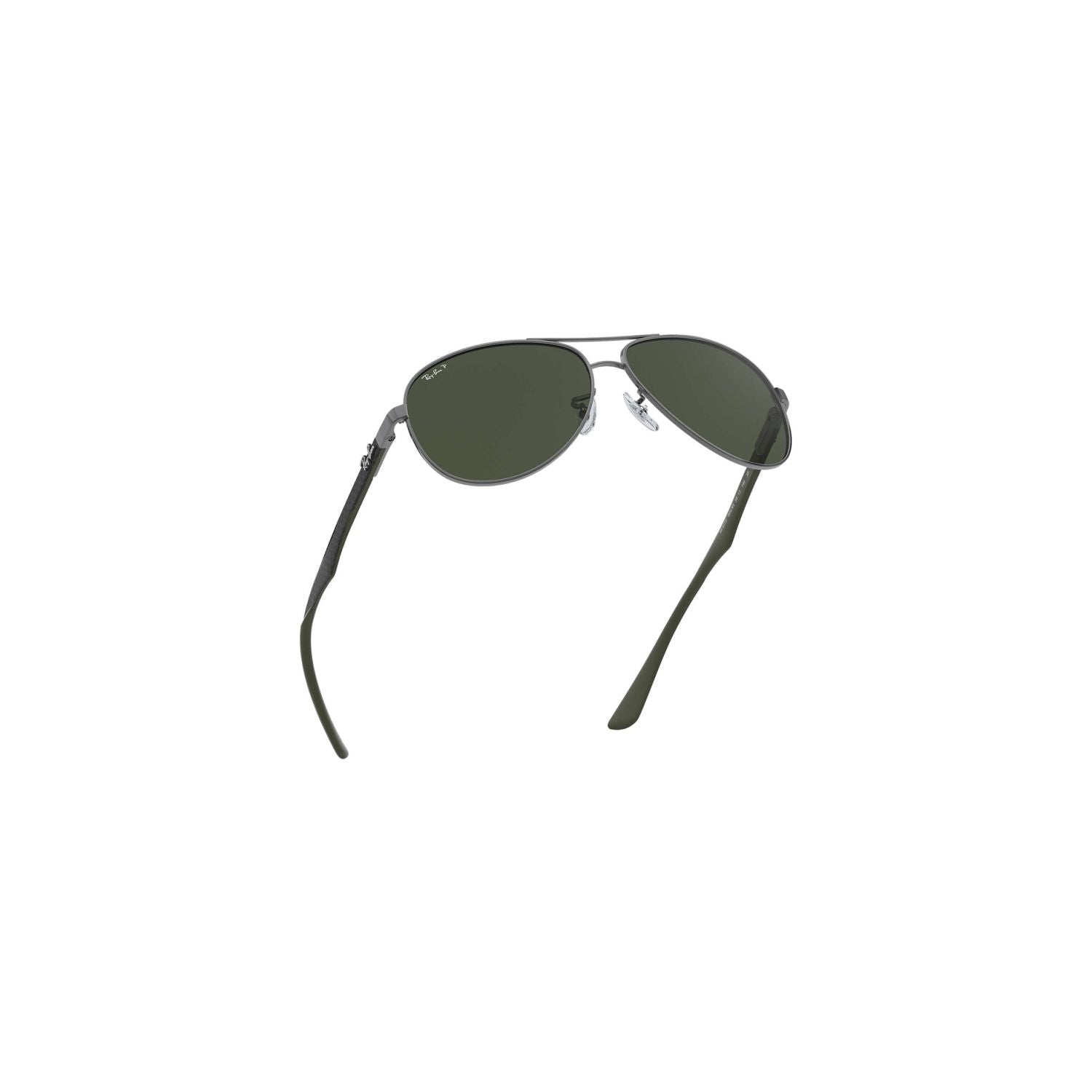 Ray Ban CARBON FIBRE RB8313 Green Silver Men's Polarized Sunglasses