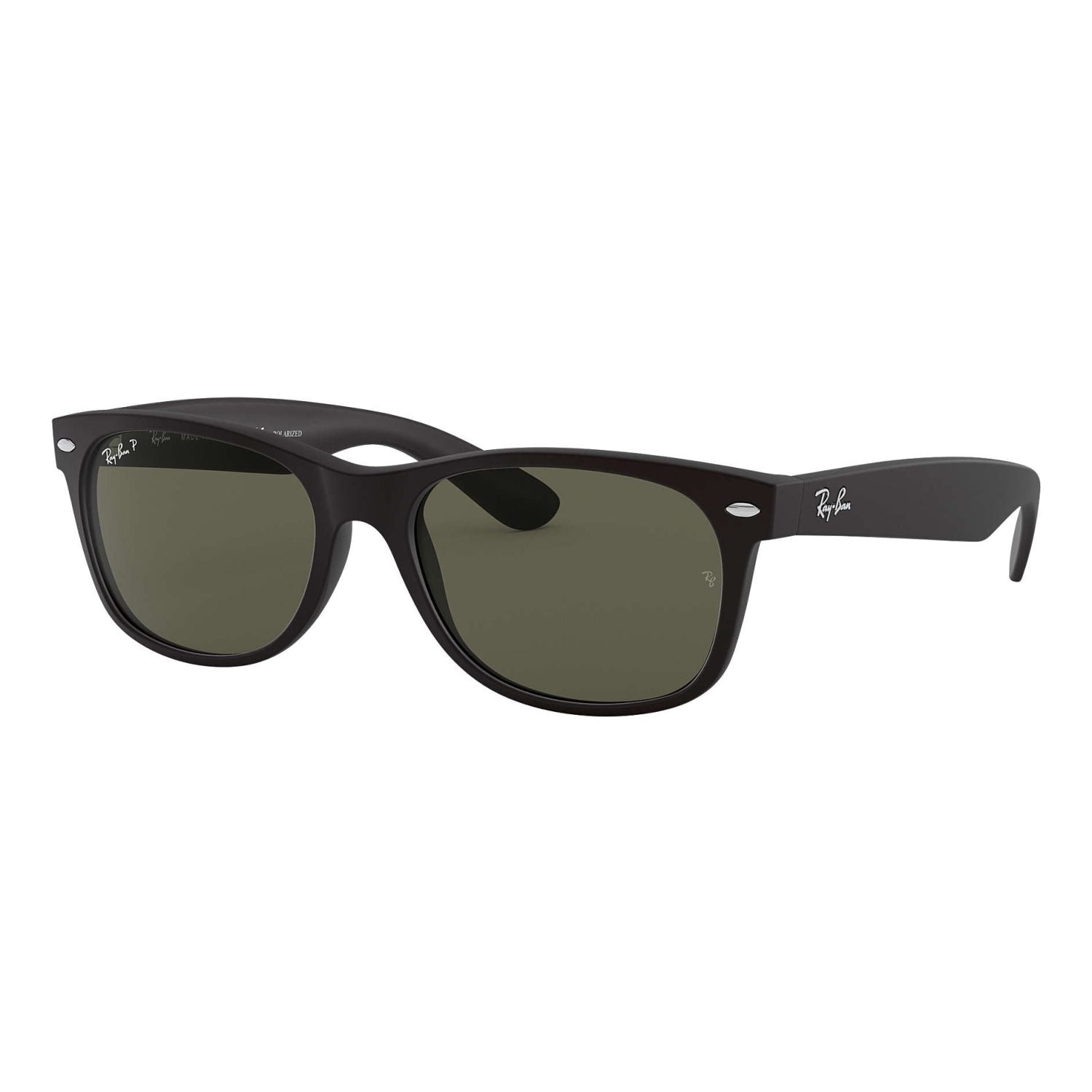 Ray Ban NEW WAYFARER RB2132 Green Black Unisex Polarized Sunglasses