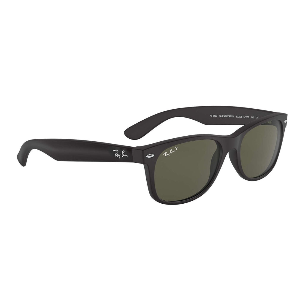 Ray Ban NEW WAYFARER RB2132 Green Black Unisex Polarized Sunglasses