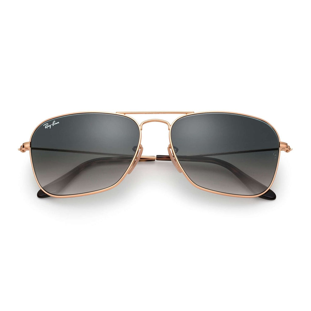 Ray Ban CARAVAN RB3136 Grey Gold Unisex Sunglasses