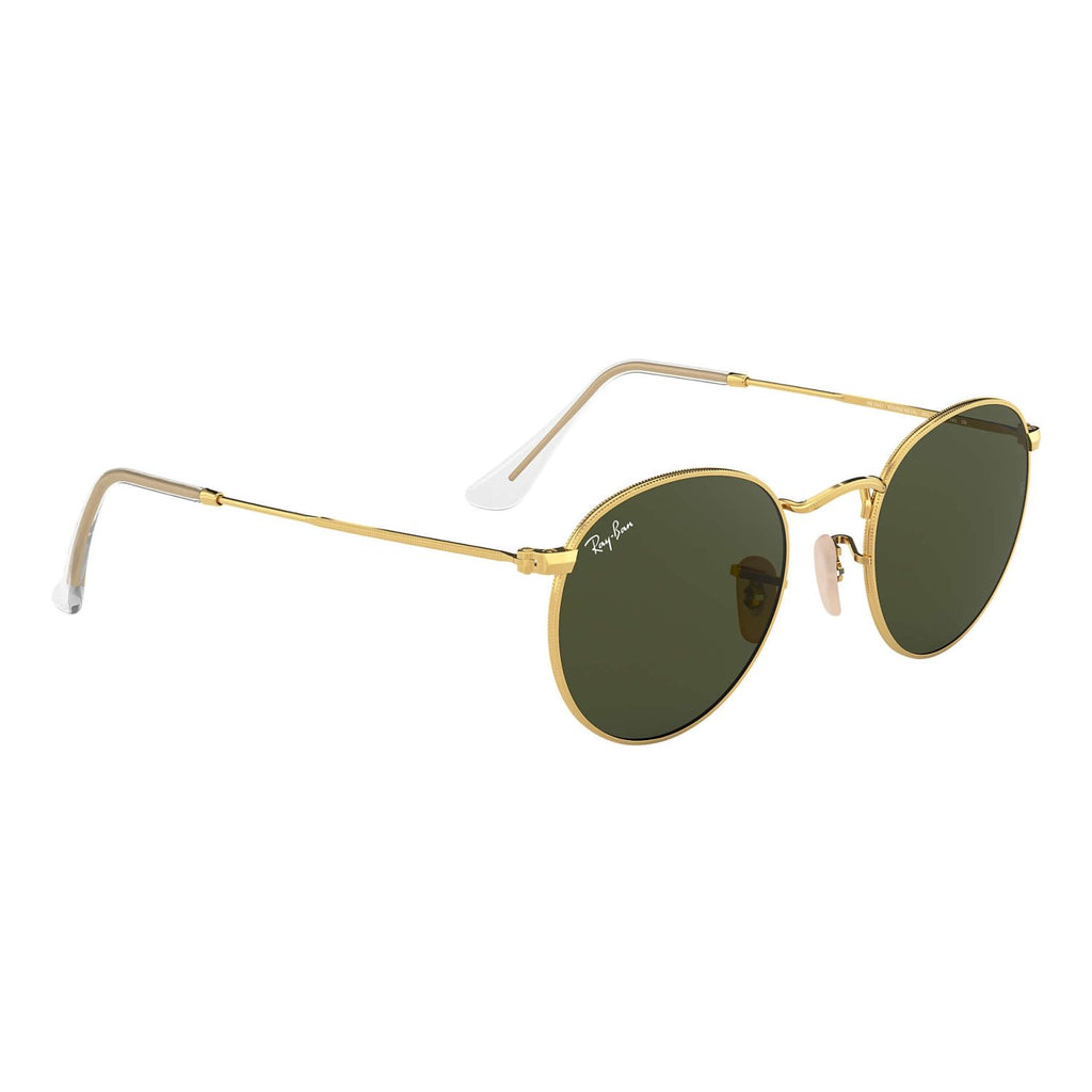Ray Ban ROUND METAL RB3447 Green Gold Men's Sunglasses