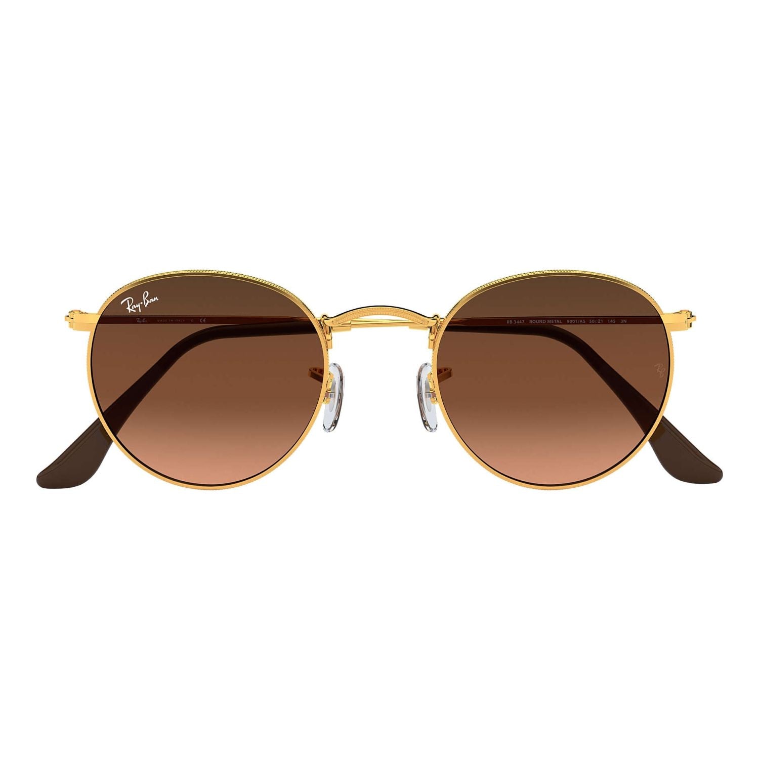 Ray Ban ROUND METAL RB3447 Pink Bronze Men's Sunglasses
