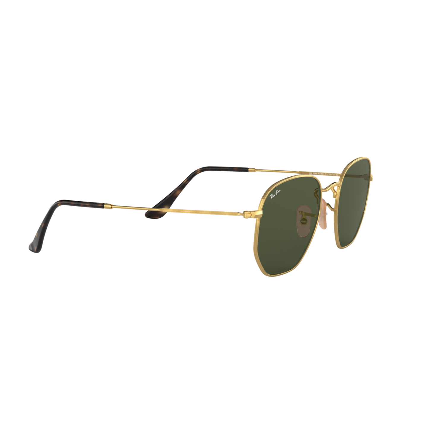 Ray Ban HEXAGONAL RB3548N Gold Unisex Sunglasses