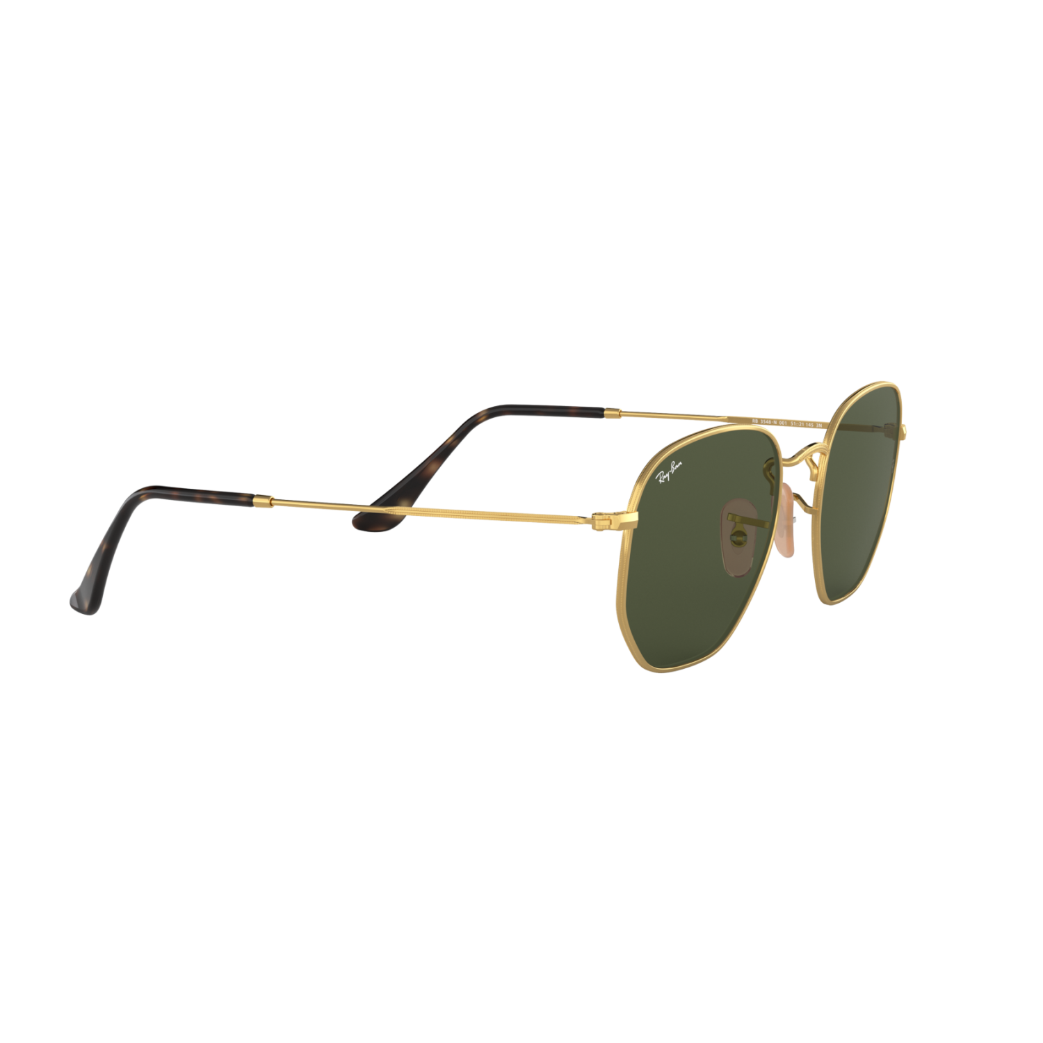 Ray Ban HEXAGONAL RB3548N Gold Unisex Sunglasses
