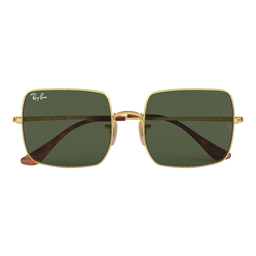 Ray Ban SQUARE RB1971 Green Gold Women's Sunglasses