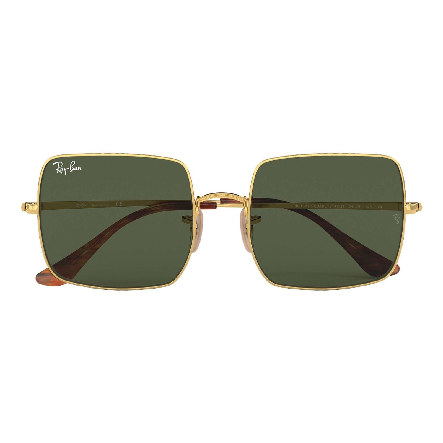 Ray Ban SQUARE RB1971 Green Gold Women's Sunglasses