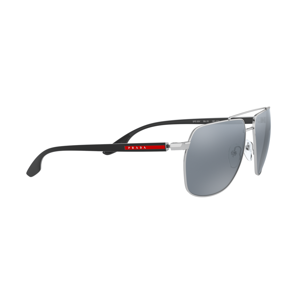 Prada Linea Rossa PS 55VS PS 55VS Silver Men's Polarized Sunglasses