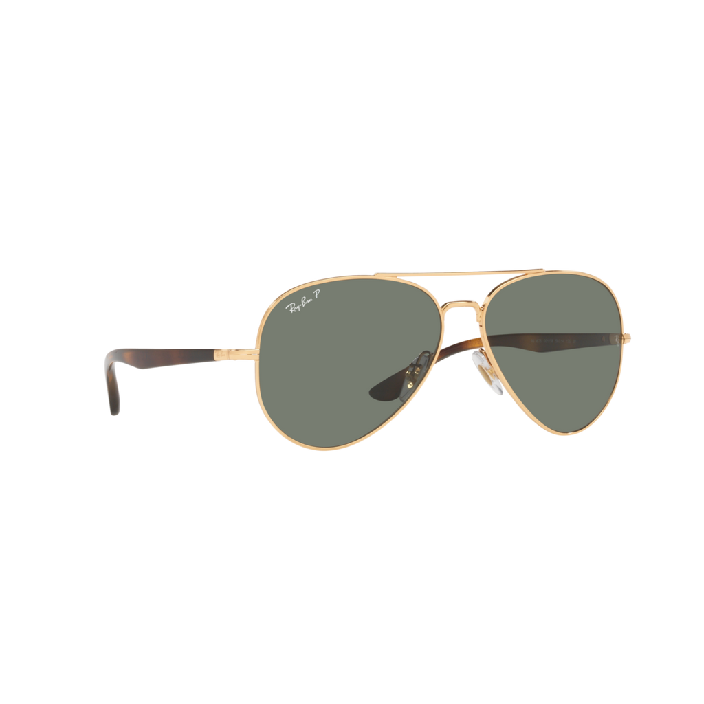 Ray Ban RB3675 RB3675 Gold Unisex Polarized Sunglasses