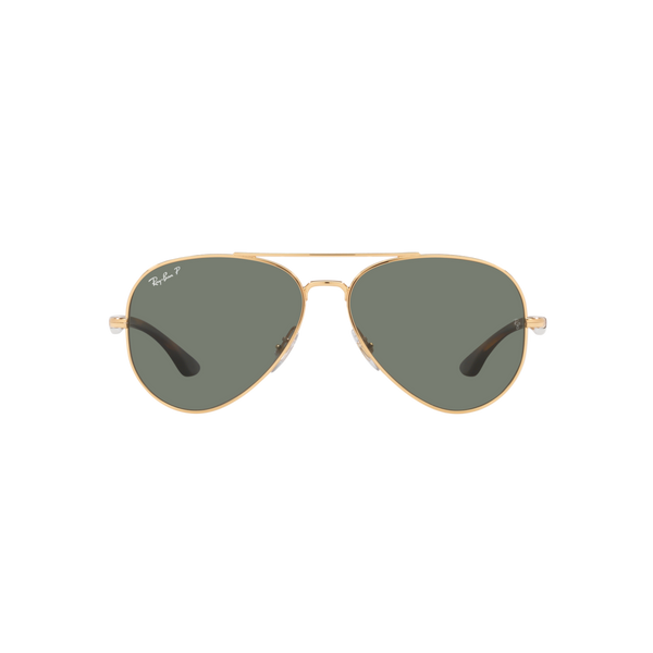 Ray Ban RB3675 RB3675 Gold Unisex Polarized Sunglasses