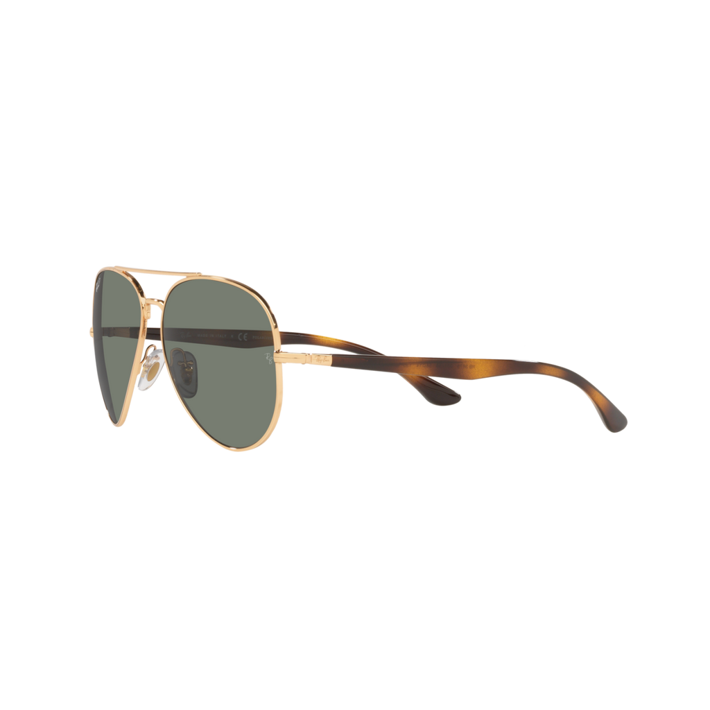 Ray Ban RB3675 RB3675 Gold Unisex Polarized Sunglasses