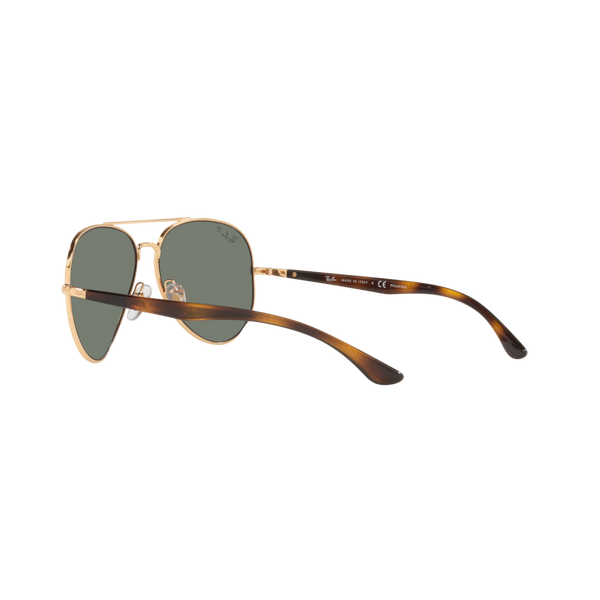 Ray Ban RB3675 RB3675 Gold Unisex Polarized Sunglasses