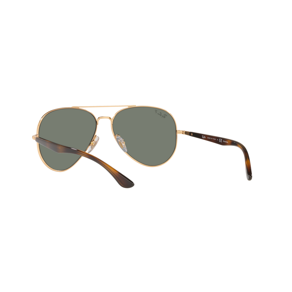 Ray Ban RB3675 RB3675 Gold Unisex Polarized Sunglasses