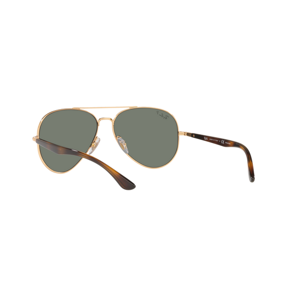 Ray Ban RB3675 RB3675 Gold Unisex Polarized Sunglasses
