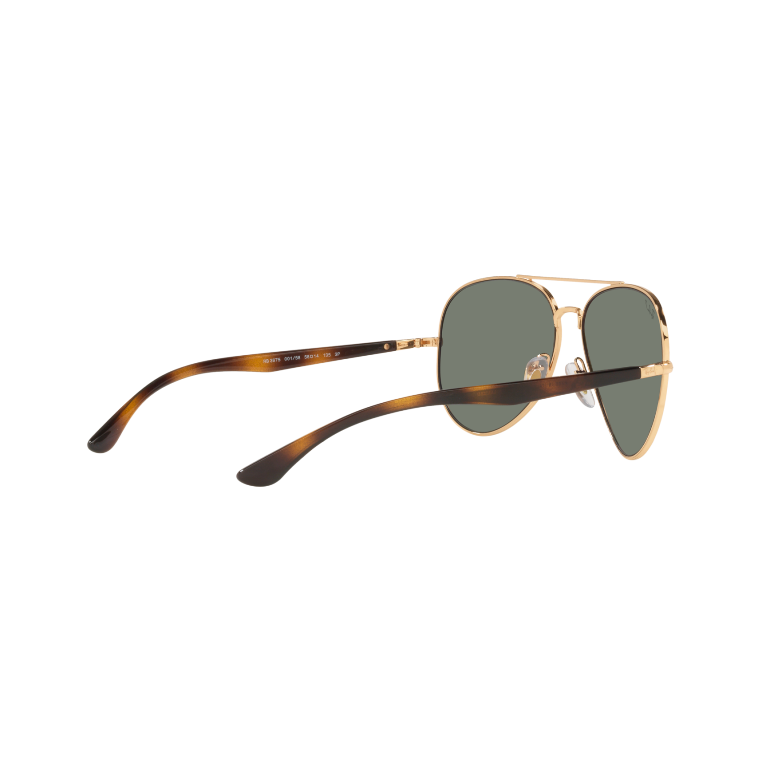 Ray Ban RB3675 RB3675 Gold Unisex Polarized Sunglasses