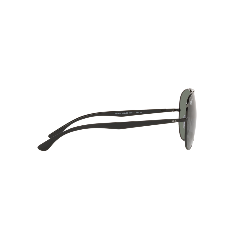 Ray Ban RB3675 RB3675 Black Unisex Polarized Sunglasses