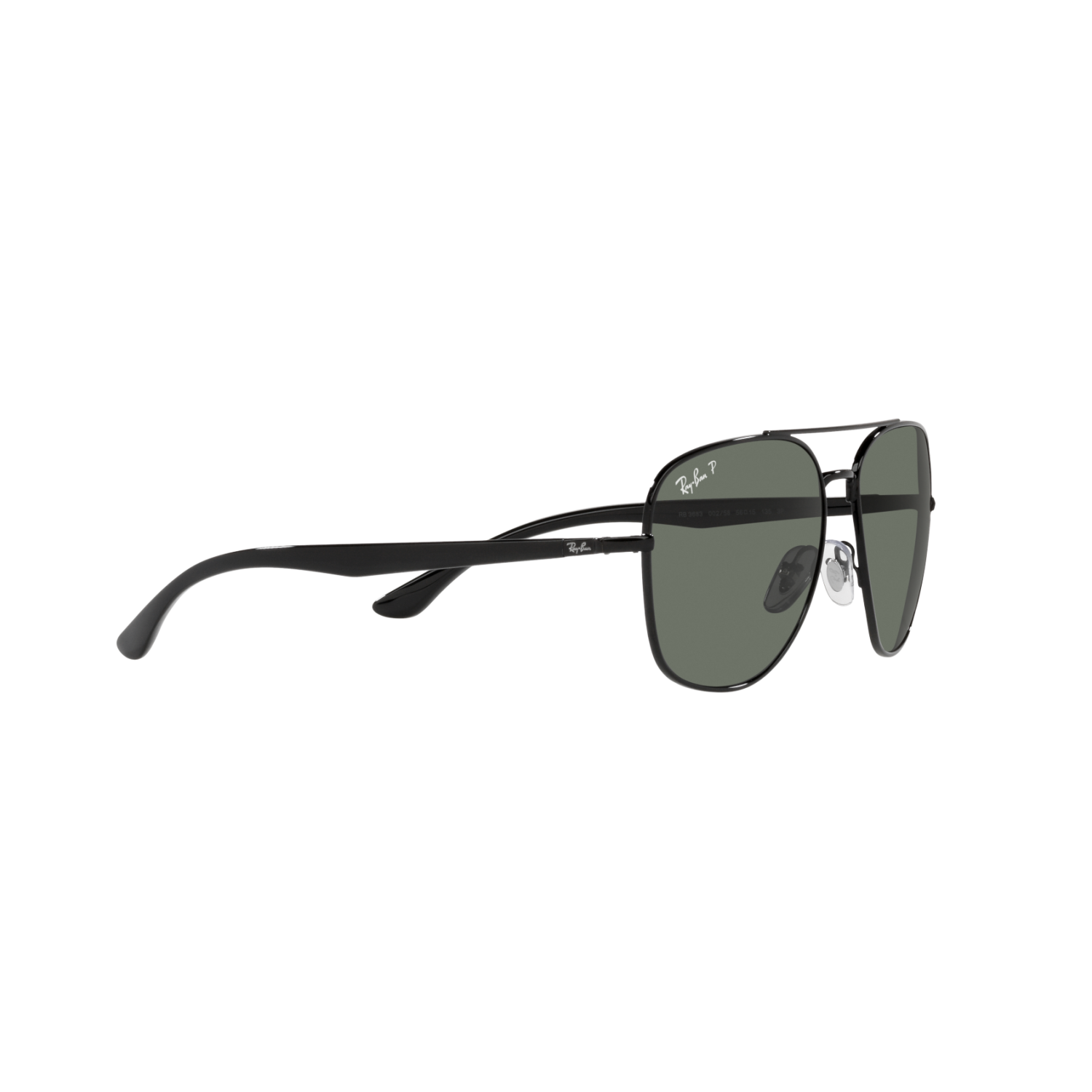 Ray Ban RB3683 RB3683 Black Unisex Polarized Sunglasses