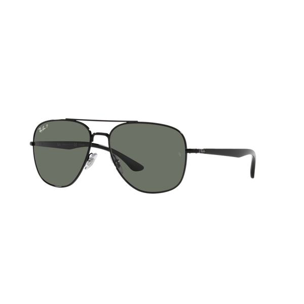 Ray Ban RB3683 RB3683 Black Unisex Polarized Sunglasses