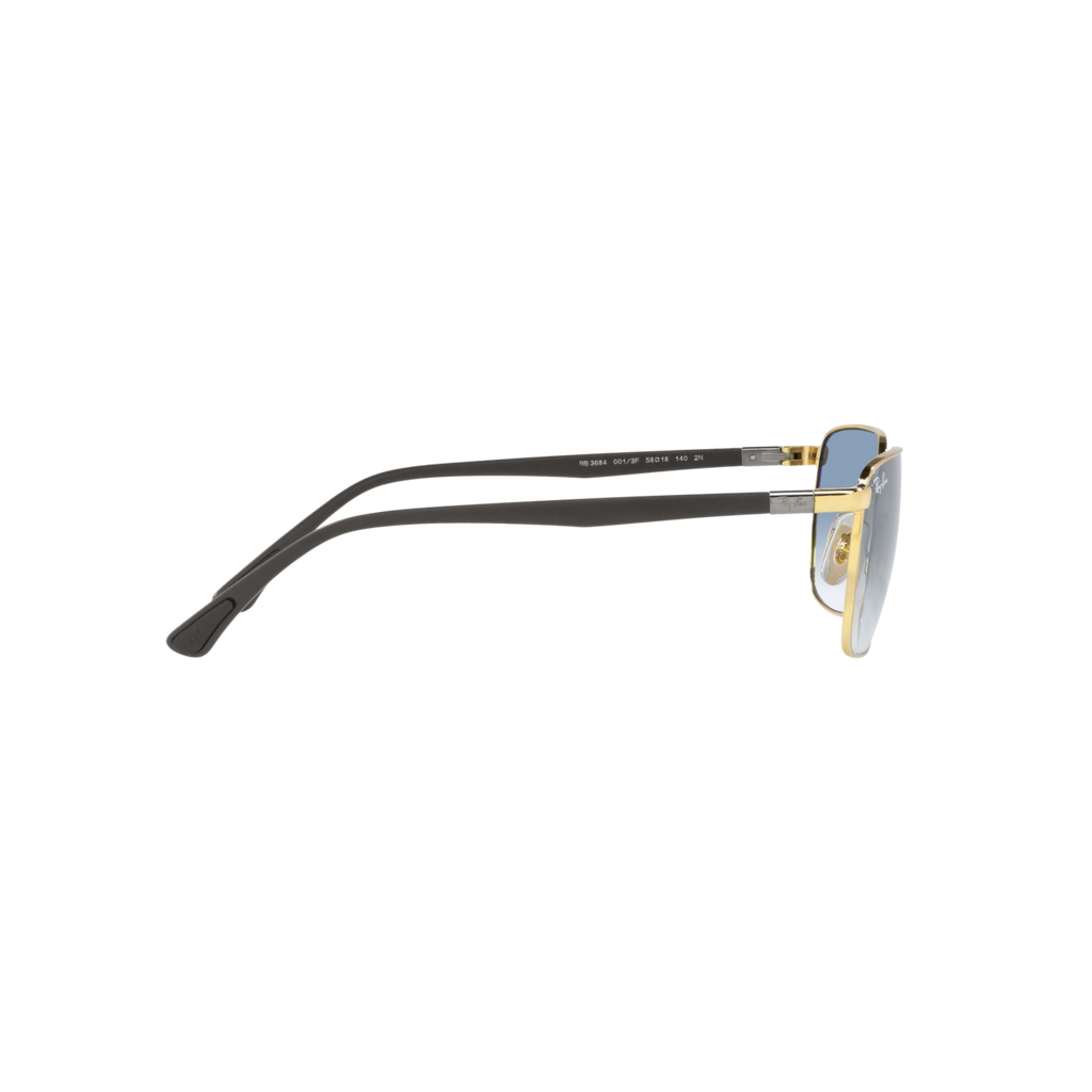 Ray Ban RB3684 RB3684 Gold Unisex Sunglasses