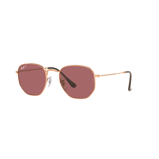 Ray Ban HEXAGONAL RB3548N Gold Unisex Polarized Sunglasses