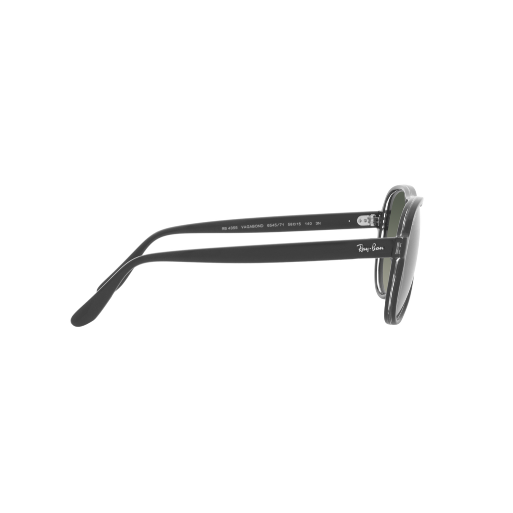 Ray Ban VAGABOND RB4355 Black Unisex Sunglasses