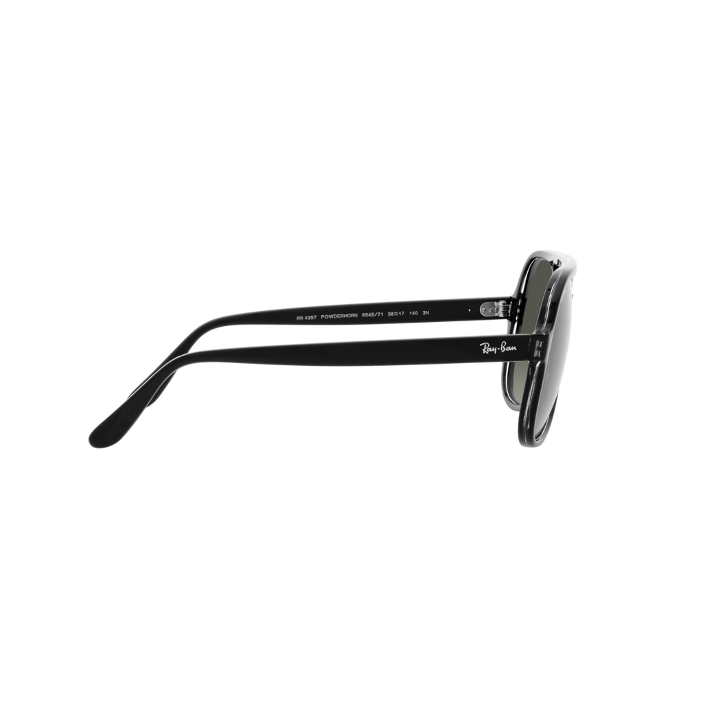 Ray Ban POWDERHORN RB4357 Black Unisex Sunglasses