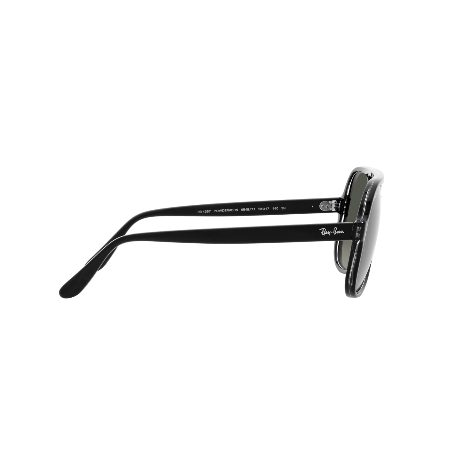 Ray Ban POWDERHORN RB4357 Black Unisex Sunglasses