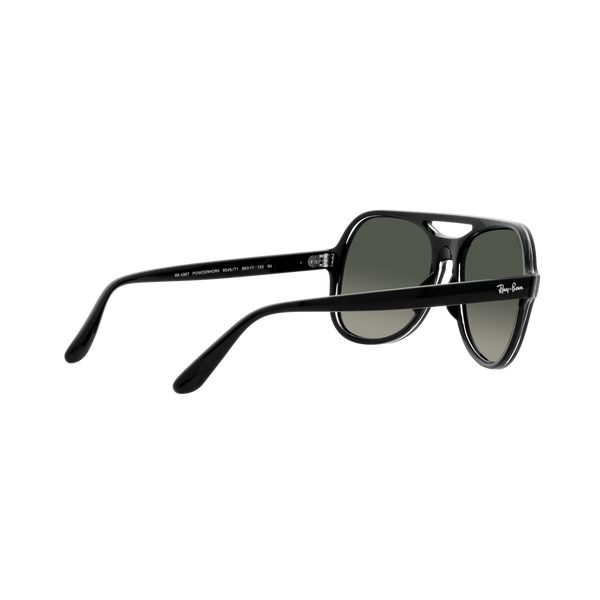 Ray Ban POWDERHORN RB4357 Black Unisex Sunglasses