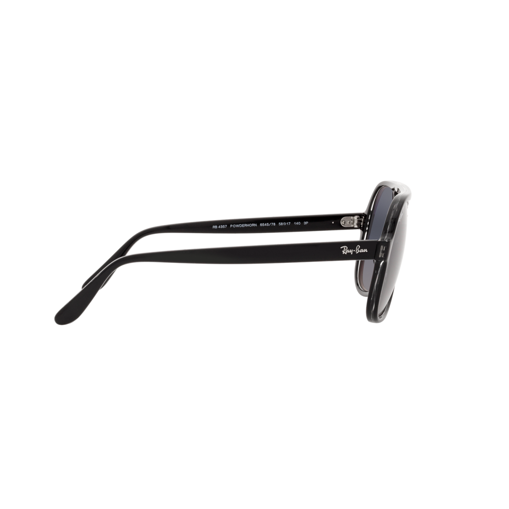 Ray Ban POWDERHORN RB4357 Black Unisex Polarized Sunglasses