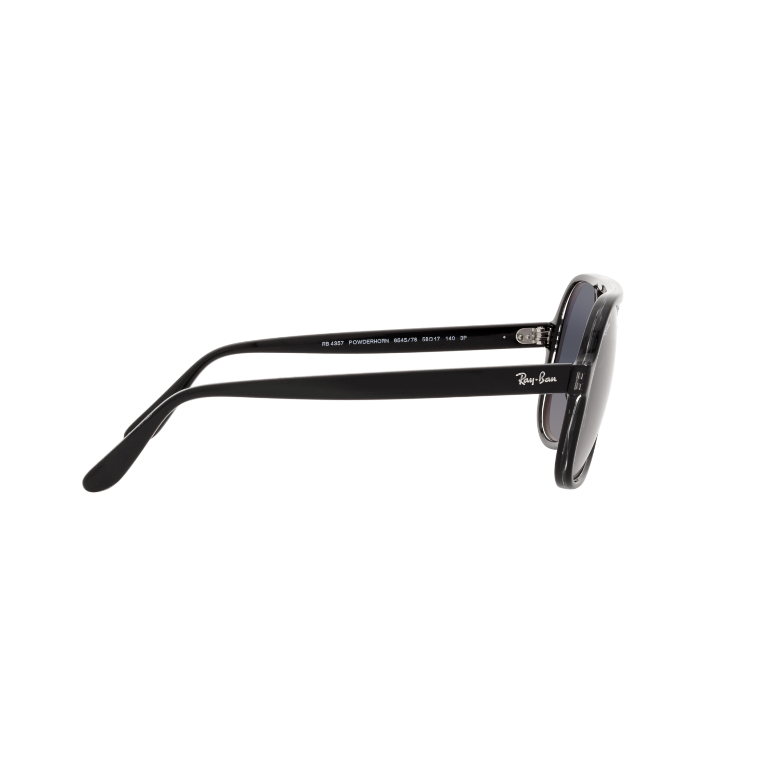 Ray Ban POWDERHORN RB4357 Black Unisex Polarized Sunglasses